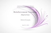 Reinforcement Learning - Algorytmy · Institute of Computing Science Poznan University of Technology Reinforcement Learning Algorytmy Michał Kempka April 9, 2018