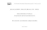 EGZAMIN MATURALNY 2011 MATEMATYKA...MAJ 2011 Egzamin maturalny z matematyki – poziom rozszerzony Kryteria oceniania odpowiedzi 2 Zadanie 1. (0–4) Obszar standardów Opis wymagań
