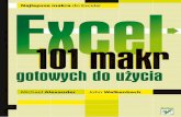 Tytuł oryginału: 101 Ready-To-Use Excel® Macrospdf.ebookpoint.pl/ex101m/ex101m.pdf · 2021. 2. 5. · 10 Spis treci Model obiektowy Excela 51 Obiekty 52 Kolekcje 52 Waciwoci 53