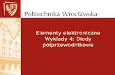 Wykłady 4: Diody półprzewodnikoweue.pwr.wroc.pl/ppt/ue1/wyk/W4.pdf · 2013. 12. 5. · 1 Q I Dmax U Dmax. Nieliniowy model statyczny - zastosowania Wyznaczenie zmian napięcia