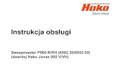 Sweepmaster P980 R/RH (6502.30/6502.50) Hako Jonas 980 ......Hako-Werke GmbH & Co D-23843 Bad Oldesloe Hamburger Str. 209-239 Tel.: (04531)8060 Właściwe użytkowanie 3 Przeznaczenie