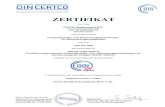 Certyfikat - AFRISO...Oznaczenie typu: TSK 3/4" R95 Wymienione produkty są zgodne z normą DIN EN 14597:2005-12 Zertifizie-rungsprogramm Temperaturregel- und –begrenzungseinrichtungen