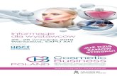 Informacje dla wystawców - CosmeticBusiness · 2018. 11. 6. · CosmeticBusiness (05 - 06.06.2019) w Monachium lub planuje zgłoszenie swojego uczestnictwa, mamy dla Państwa specjalną