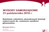 Szkolenie członków obwodowych komisji wyborczych ds ...bodzanowpl.nazwa.pl/2018/10/PKW/SAM 2018 - OKW_ Komisja...4 PRAWA I OBOWIĄZKI CZŁONKÓW KOMISJI Członkowie Obwodowych Komisji