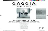 GAGGIA VIVA · 2021. 2. 1. · 4219-465-04061 MAN. GAG. VIVA WEU.indd 9 13/07/2020 14:36:36. 10 English - Do not push the rubber fitting too far on the hot water/steam dispensing