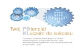 Twój tencja³ uczem do sukcesupokl.wup-katowice.pl/efs.wup-katowice.pl/__data/assets/...Twój POtencja³ KLuczem do sukcesu Prezentacja projektów realizowanych w ramach dzia³añ