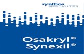 Osakryl Synexil - Synthos Specialties · 2018. 10. 16. · 4 5 Do grupy SYNEXIL® oraz OSAKRYL® należy duża gama dyspersji produ- kowanych na bazie octanu winylu, kopolimerów