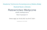 Akademia Techniczno-Humanistyczna w Bielsku-Białej ...wnoz.ath.bielsko.pl/main/wp-content/uploads/2021/02/...2021/02/16  · Medycyna Ratunkowa lab med 15:00-18:00 (4 godz.) 18:15-19:00