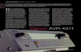 Denon AVR-4311 - audio · 2015. 6. 18. · Denon AVR-4311 N a tle znanych nam już modeli serii „12” urządzenie poprzedniej generacji ma delikatniejsze rysy, zresztą przednia