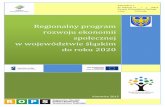 Regionalny program rozwoju ekonomii...2015/10/30  · przedsiębiorczości społecznej w integracji społeczno-zawodowej w regionie, czego efektem będzie włączenie społeczne oraz