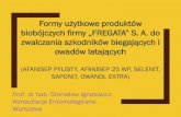 Formy użytkowe produktów biobójczych firmy „FREGATA” S. A ...€¦ · Proszki do opylania (DP) Proszki pyliste zawierają 1-10% s.a. S.a. na nośniku pylistym o wielkości