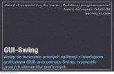 GUI-Swingggoralski.pl/files/programowanie/13-GUI_Swing.pdf · 2012. 6. 24. · GUI-Swing Wstęp do tworzenia prostych aplikacji z interfejsem graﬁcznym (GUI) przy pomocy Swing,