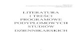LITERATURA - Uniwersytet Śląskibip.us.edu.pl/sites/bip.us.edu.pl/files/prawo/zal... · 2013. 1. 22. · z dnia 27 grudzień 2012 r. LITERATURA I TREŚCI PROGRAMOWE PODYPLOMOWYCH