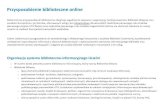 Przysposobienie biblioteczne online - uniwersytetradom.pl · 2020. 11. 20. · Użytkownicy, poprzez katalog online, mają możliwość zarządzania własnym kontem bibliotecznym