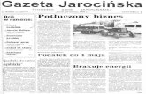 Gazeta Jarocińska · Gazeta Jarocińska TYGODNIK ZIEMI JAROCIŃSKIEJ NUMER 17 (187) V Jarocin, 29 kwietnia 1994 r. CENA 5000 zl Dziś P o t ł u c z o n y b i z n e s w numerze: