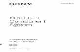 Mini HI-FI Component System...MHC-EC68USB.PL.3-294-664-61(2) Mini HI-FI Component System Instrukcja obsługi MHC-EC68USB © 2008 Sony Corporation 3-294-664-61 (2)