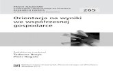 Orientacja na wyniki · Zenon Foltynowicz, Marta Purol, ... planning) i budżetowania [Otley1999]. Przegląd definicji wskazuje na istnienie dużych rozbieżności w postrzeganiu