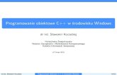 Programowanie obiektowe C++ w środowisku Windowssk/files-pow/pow-wyklad.pdf · Informacje ogólne 1 Informacje ogólne 2 Wprowadzenie do programowania 3 Język programowania, system