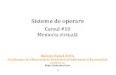 Cursul #10 Memoria virtualăzota.ase.ro/so/SO 10 - Memoria virtuala.pdf · 2021. 5. 6. · Memoria cache –ache hit – datele sau instrucțiunile necesare se află în cache –ache