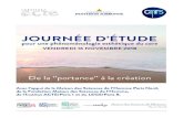 JOURNÉE D’ÉTUDE...2018/11/05  · 9 h 15-10 h 10: Emmanuel de Saint Aubert, directeur de recherche au CNRS. Portance et care : articulations et différenciations. 10 h 10-11 h