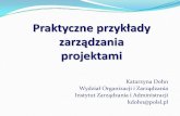 Praktyczne przykłady zarządzania · 2016. 11. 23. · kierownictwem prof. dr hab. inż. Krystyny Czaplickiej-Kolarz był odpowiedzialny za przeanalizowanie dotychczas wykonanych