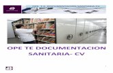 OPE TE DOCUMENTACION SANITARIA- CV