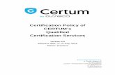 Certification Policy of CERTUM’s Qualified Certification ...