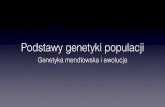Podstawy genetyki populacji - Uniwersytet Warszawski