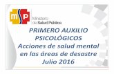 PRIMERO AUXILIO PSICOLÓGICOS mental desastre 2016
