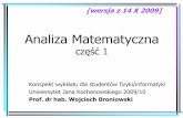 Analiza Matematyczna - ujk.edu.pl