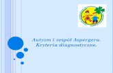 Autyzm i zespół Aspergera. Kryteria diagnostyczne.