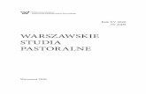 WARSZAWSKIE STUDIA PASTORALNE
