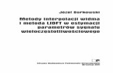 Metody interpolacji widma i metoda LIDFT w estymacji ...