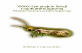 XXXIX Sympozjum Sekcji Lepidopterologicznej Polskiego ...