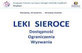 Warszawa, 20 kwietnia - Mirosław Zieliński LEKI SIEROCE