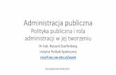 Polityka publiczna i rola administracji w jej tworzeniu