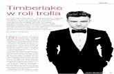 Sylwetki Timberlake w roli trolla