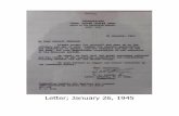 Letter; January 26, 1945