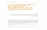 “LE DERNIER MOT”, DE MAURICE BLANCHOT, OU A TORRE DE …