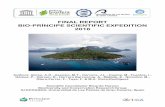 FINAL REPORT BIO-PRÍNCIPE SCIENTIFIC EXPEDITION 2016