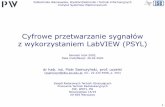 Cyfrowe przetwarzanie sygnałów z wykorzystaniem LabVIEW (PSYL)