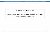 CHAPITRE II NOTION GENERALE DE PEDAGOGIE - PSC1
