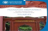 Sylabus Filologia Hiszpańska - Uniwersytet Wrocławski