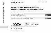 FM/AM Portable MiniDisc Recorder - sony.com