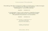 Catalogus cleri saecularis regularisque 1650 – 1810/12
