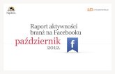 Raport aktywno›ci bran¼ na Facebooku - padziernik 2012