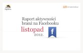 Raport aktywno›ci bran¼ na Facebooku - listopad 2012